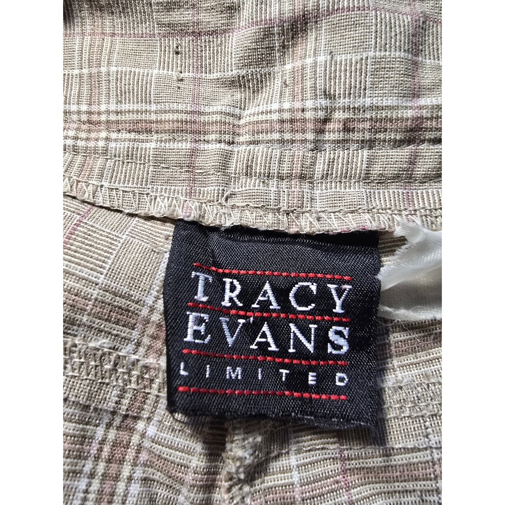 Tracy Evans Womens Light Brown Red - Plaid Short-shorts‎ Size 3 - Picture 8 of 8